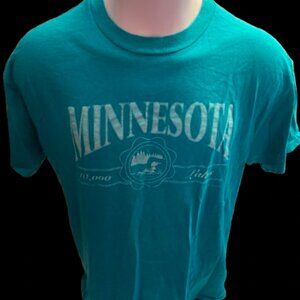 Minnesota Tshirt- Blue- XL- Hanes- Preowned